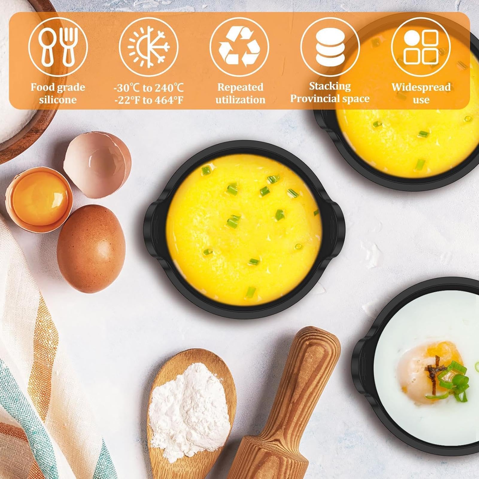 Pocheuse à œufs En Silicone – Ensemble De Cuiseur Empilable