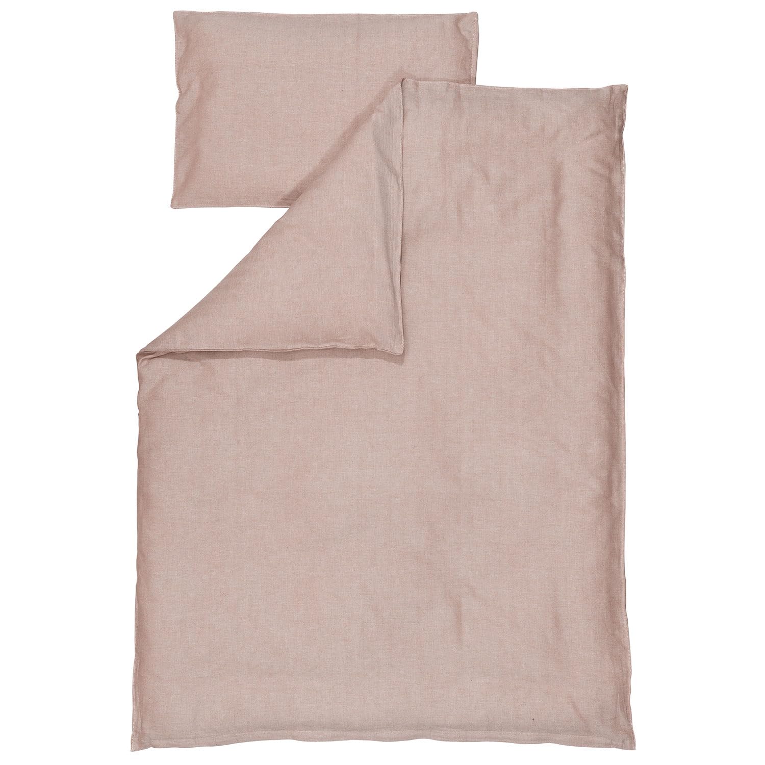 Kindsgut Linge de lit pour Enfants, 100% Coton, 135 x 100 cm avec Fermeture éclair, Respirant et Lavable à 40°, Rose foncé