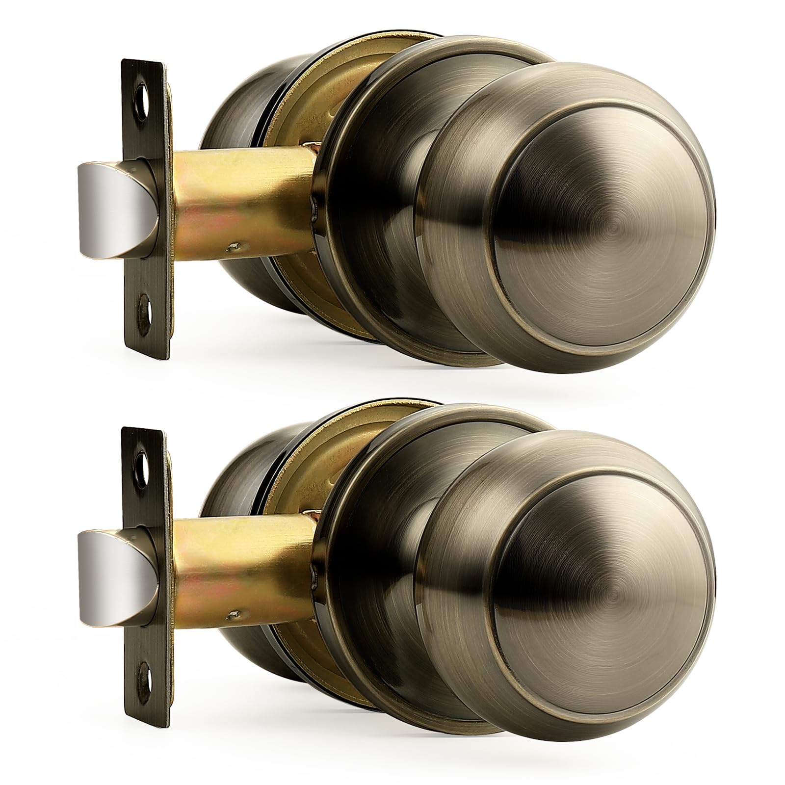 Probrico Gold Dummy Door Knobs - 2 Pack -24