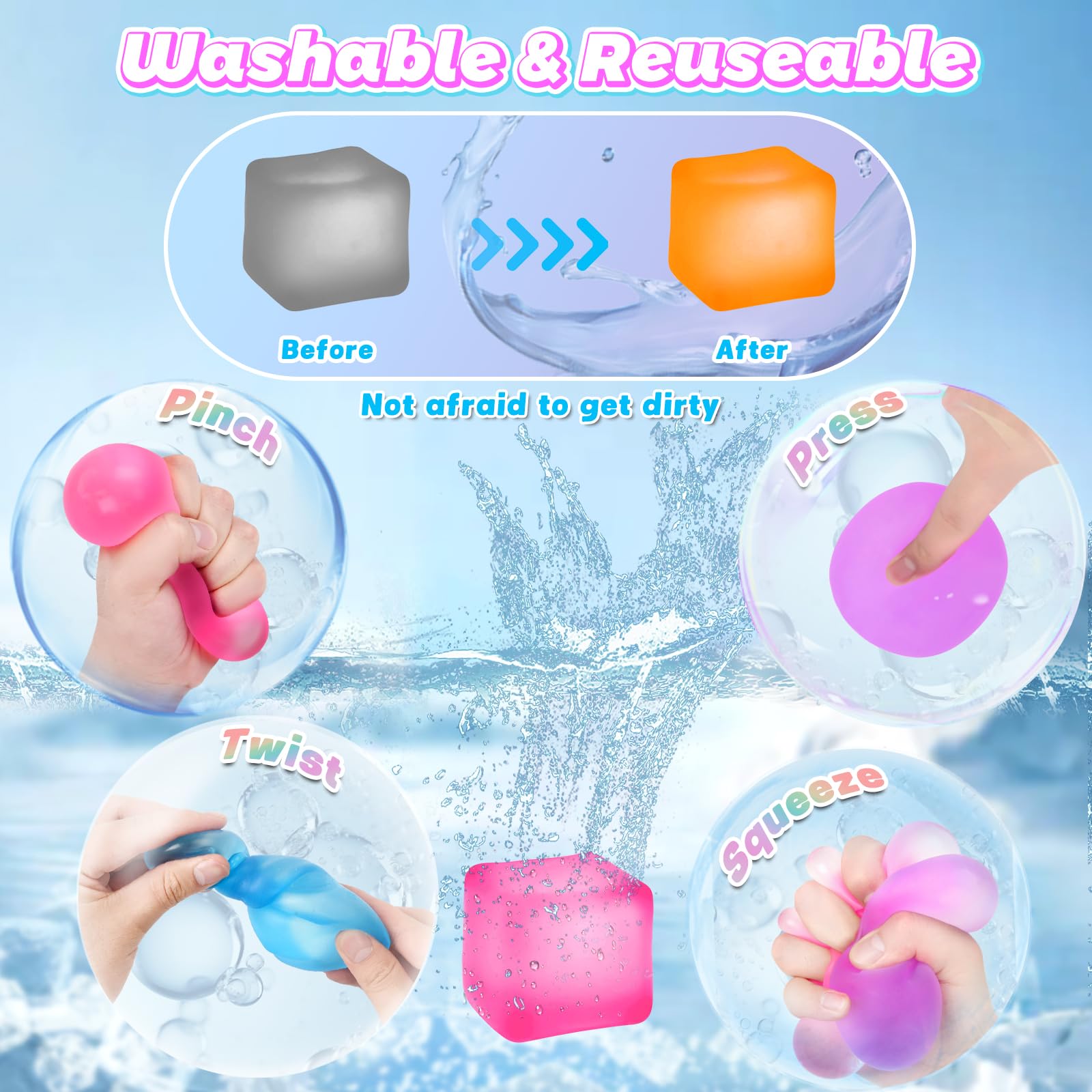 4Pcs Cube Stress Relief Fidget Toys - Image 4
