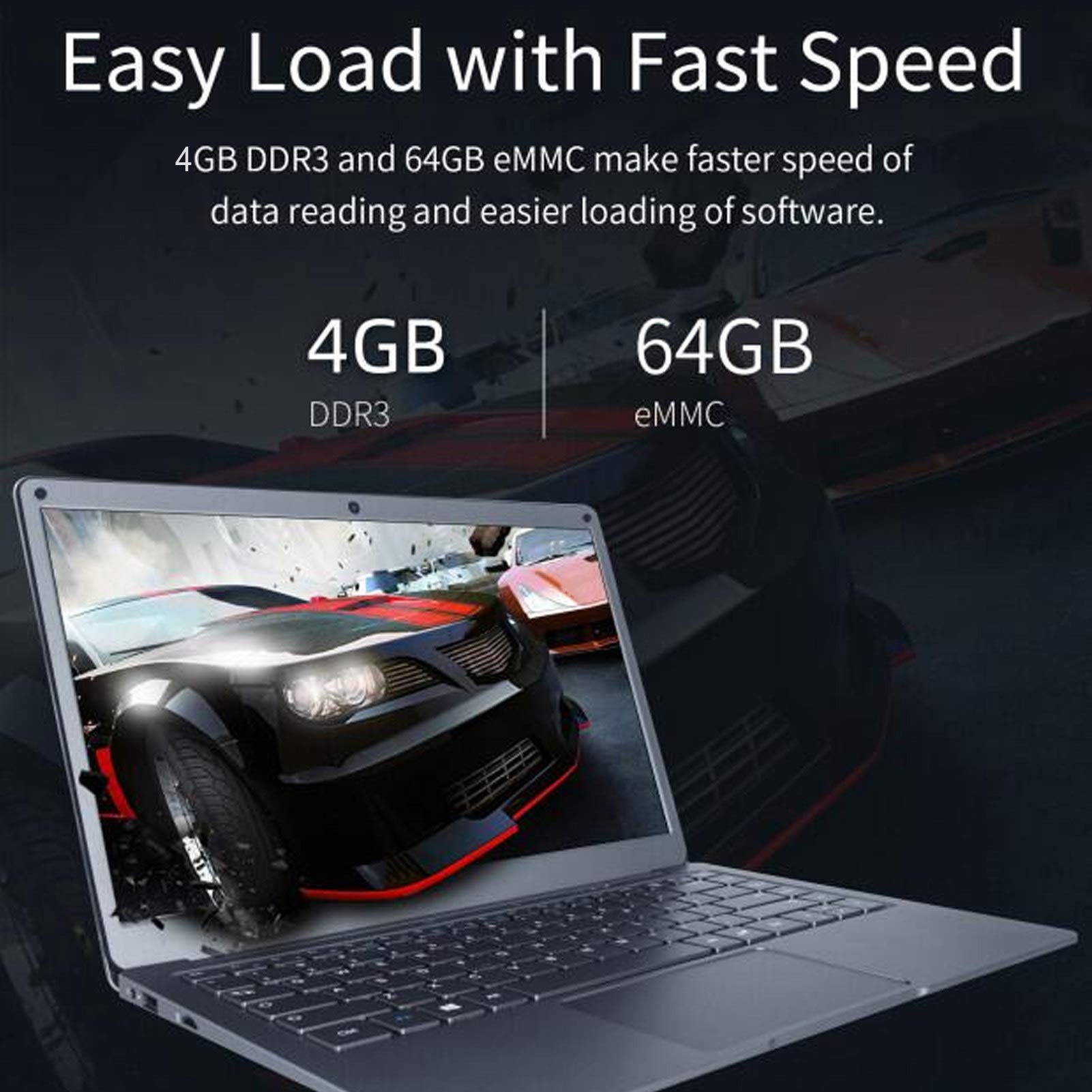 Jumper Tech Laptop, RAM 4GB ROM 64GB WiFi Bluetooth Notebook
