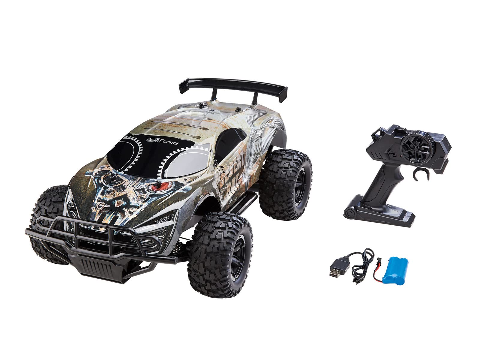 Revell Control RC Car Desert Rat I skala 1:10 I samochód off-road do wszystkich terenów I prędkość 18 km/h I wytrzymała karoseria, pilot zdalnego sterowania 2,4 GHz, dla dzieci od 8 lat i entuzjastów