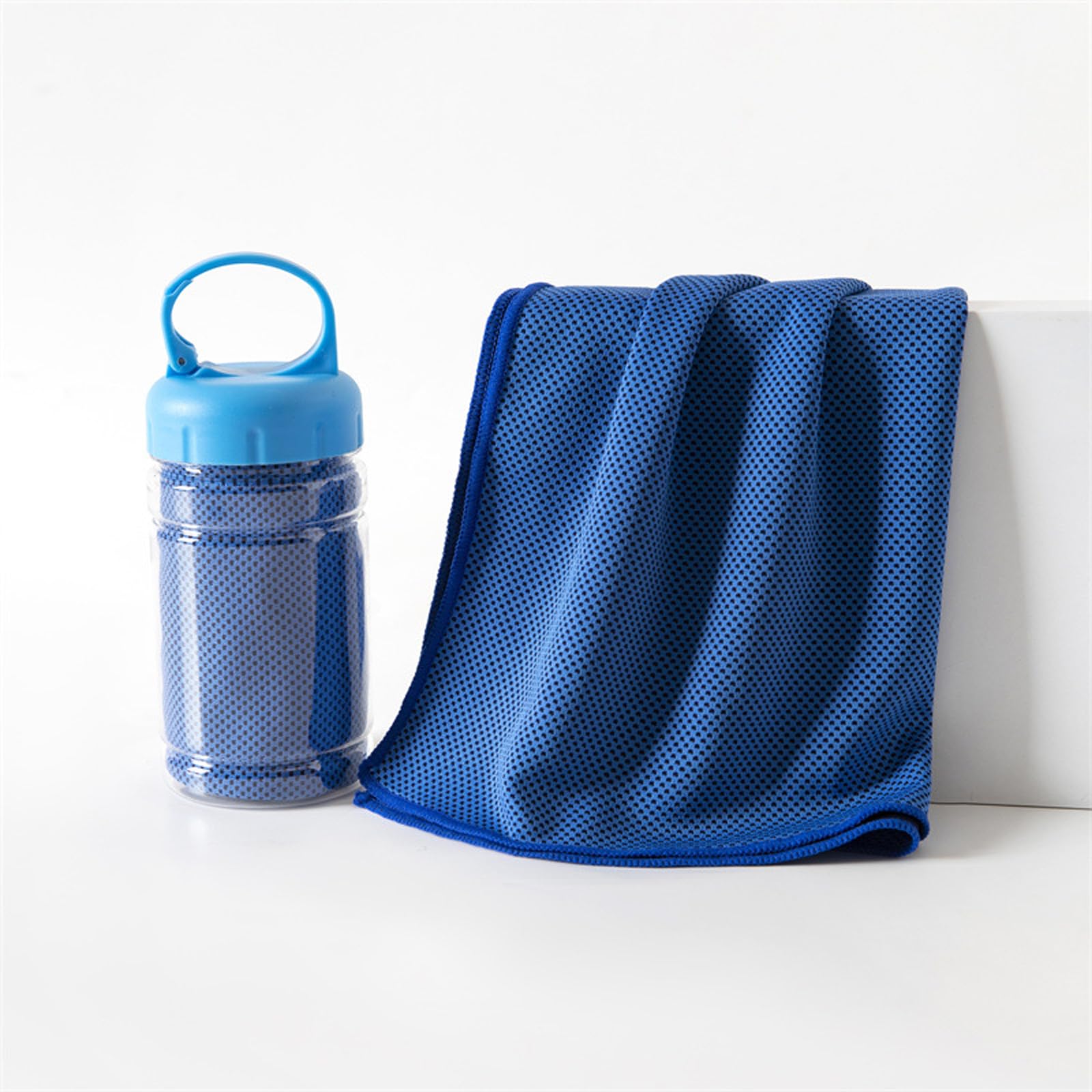 Sovtay 2pcs Cooling Towels For Hot Weather, Ice Towel Cooling Towel, Cooling Towel With Eva Hard Case, Cold Sweat Towel You Can Use Anywhere, For Summer Heat, Sports, Travel & Outdoor Relief (S1)