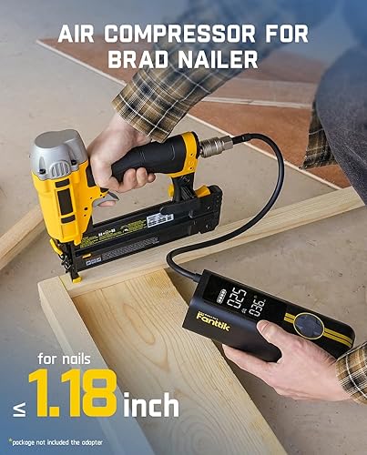 Miniatura 8 de Fanttik Compresor de aire portátil X8 APEX, inflado rápido de 1 minuto, inflador de neumáticos inalámbrico de 150 PSI con pantalla dual LED,