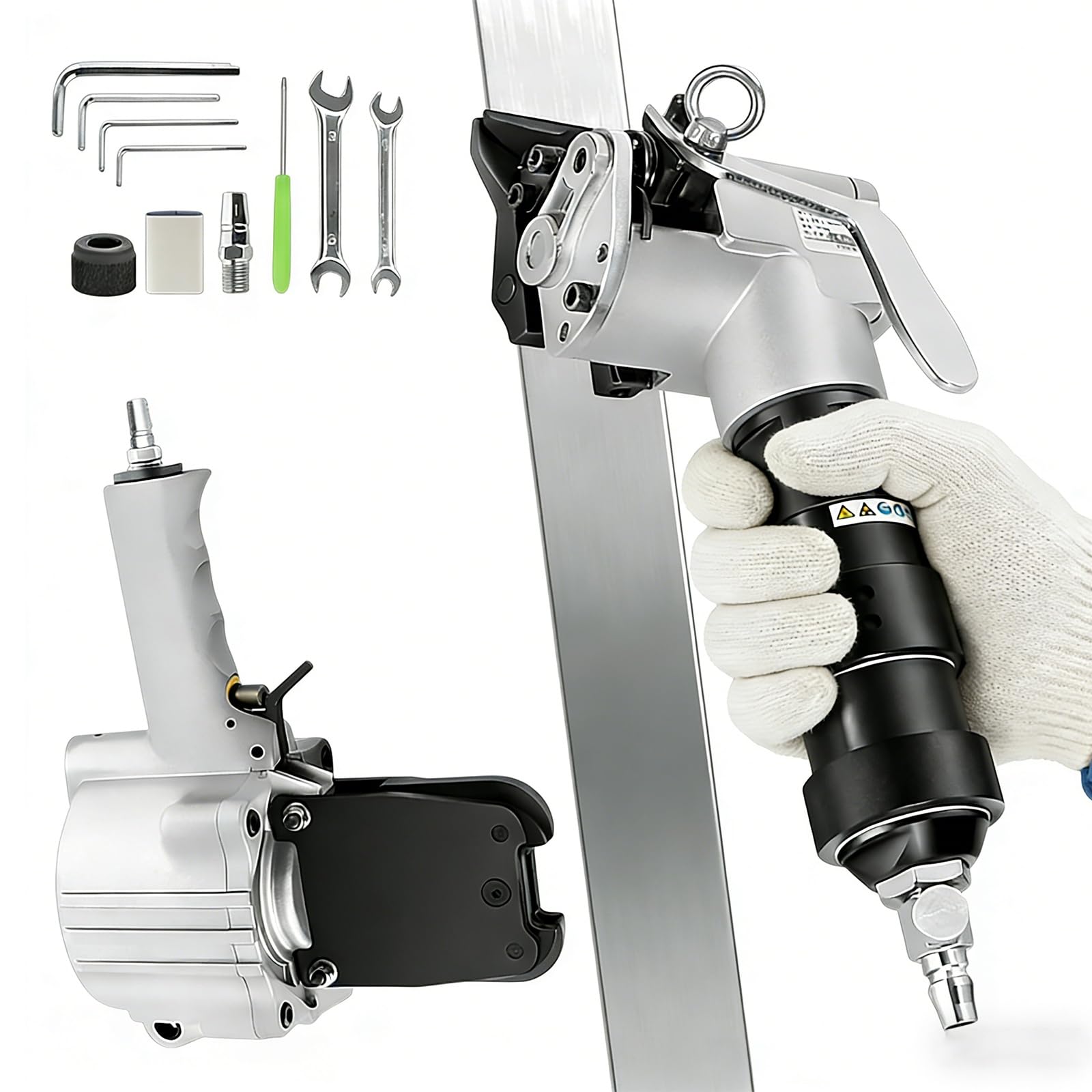 Machine de cerclage pneumatique en acier de 32 mm avec tendeur robuste