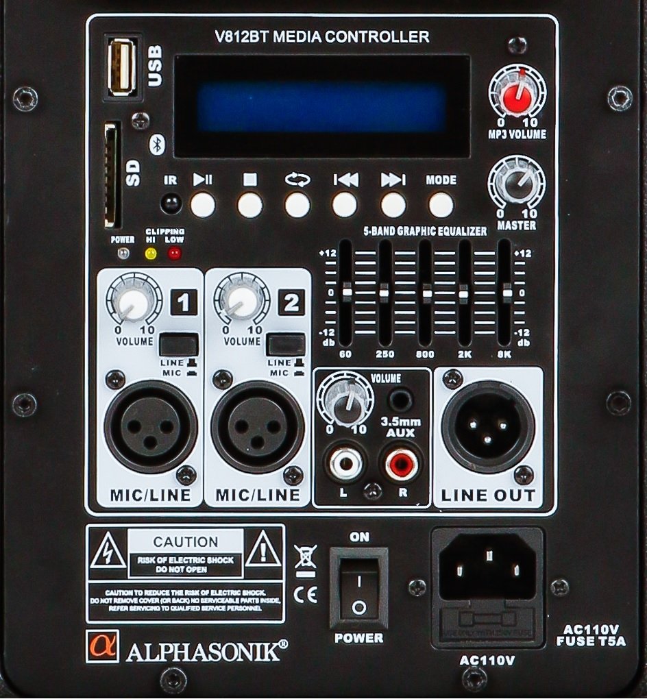 Amazon.com: Alphasonik PRO Venum Series High Performance V812BT 12