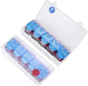 MUSHENJI Estojo Organizador Para Lentes De Contato, Pacote Com 2, Cada Um Com 15 Unidades, Total Com 30 Unidades, Caixa De Armazenamento Portátil Para Lentes De Contato Diárias Descartáveis, Caixa D