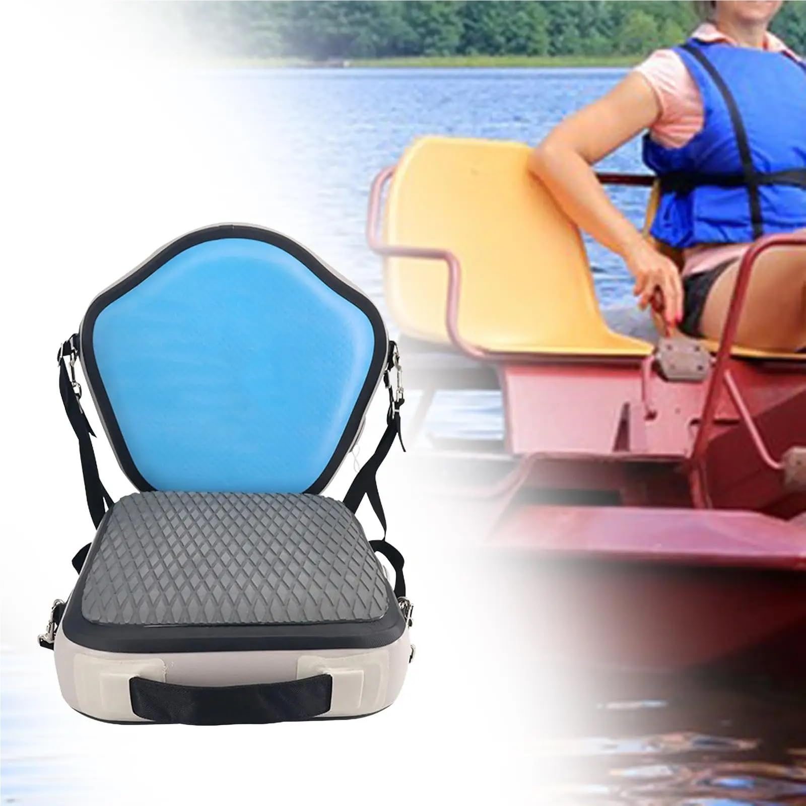Asiento de Kayak Universal, cómodo, Impermeable, Ajustable, for Tabla de Remo, Canoa, Rafting, Kayak, Canoa, Pesca y Barco.