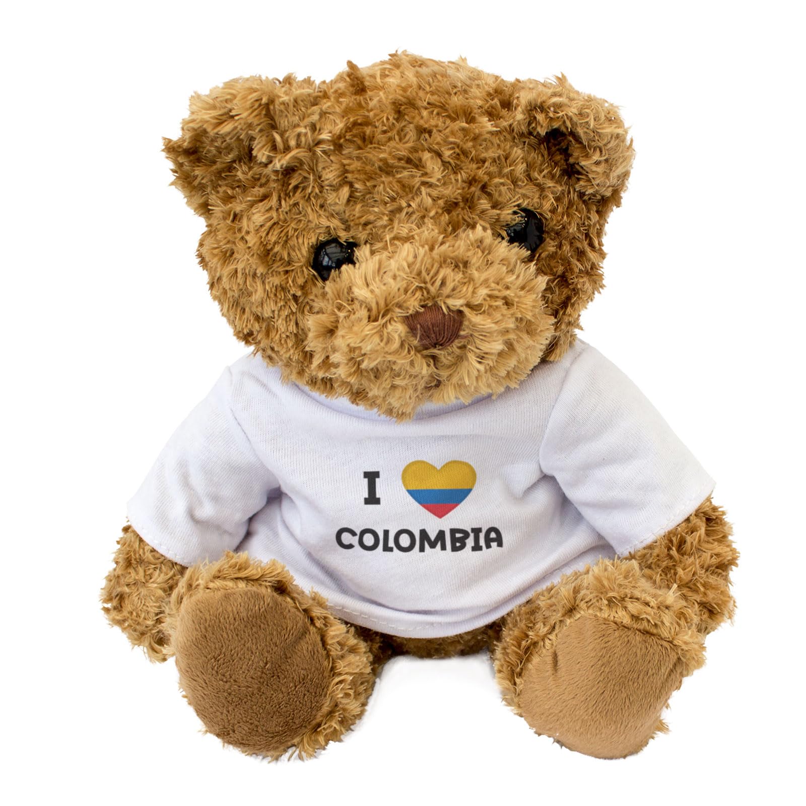 Big Red Egg I LOVE COLOMBIA FLAG - Teddy Bear - Cute Soft Cuddly Adorable - Gift Present, Brown - Image 2
