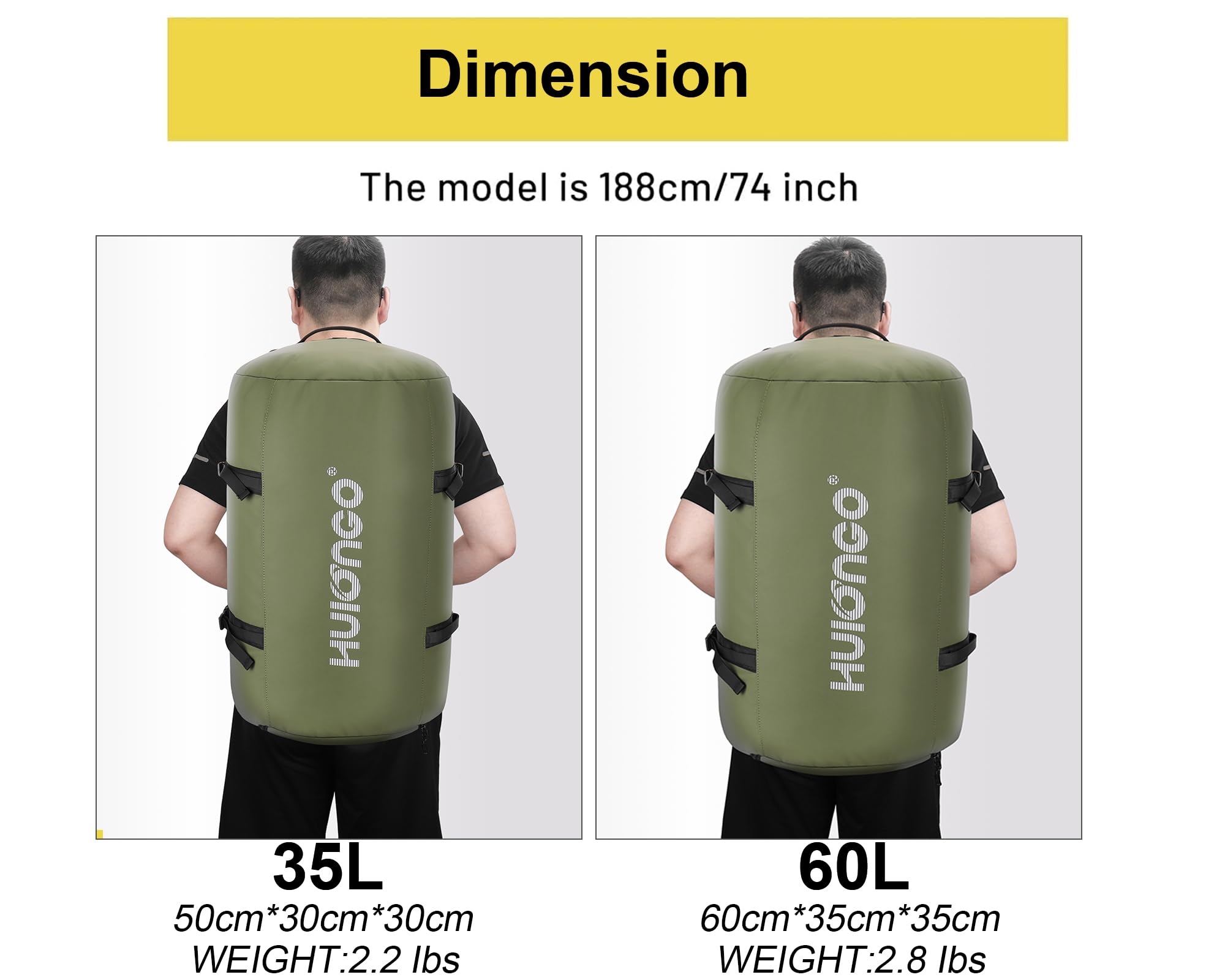 Hulongo Borsone da Viaggio Grande Zaino Sacca Sportiva 35L Borsa da Palestra Donna e Uomo con Scomparto per le Scarpe e Tracolla 3-In-1