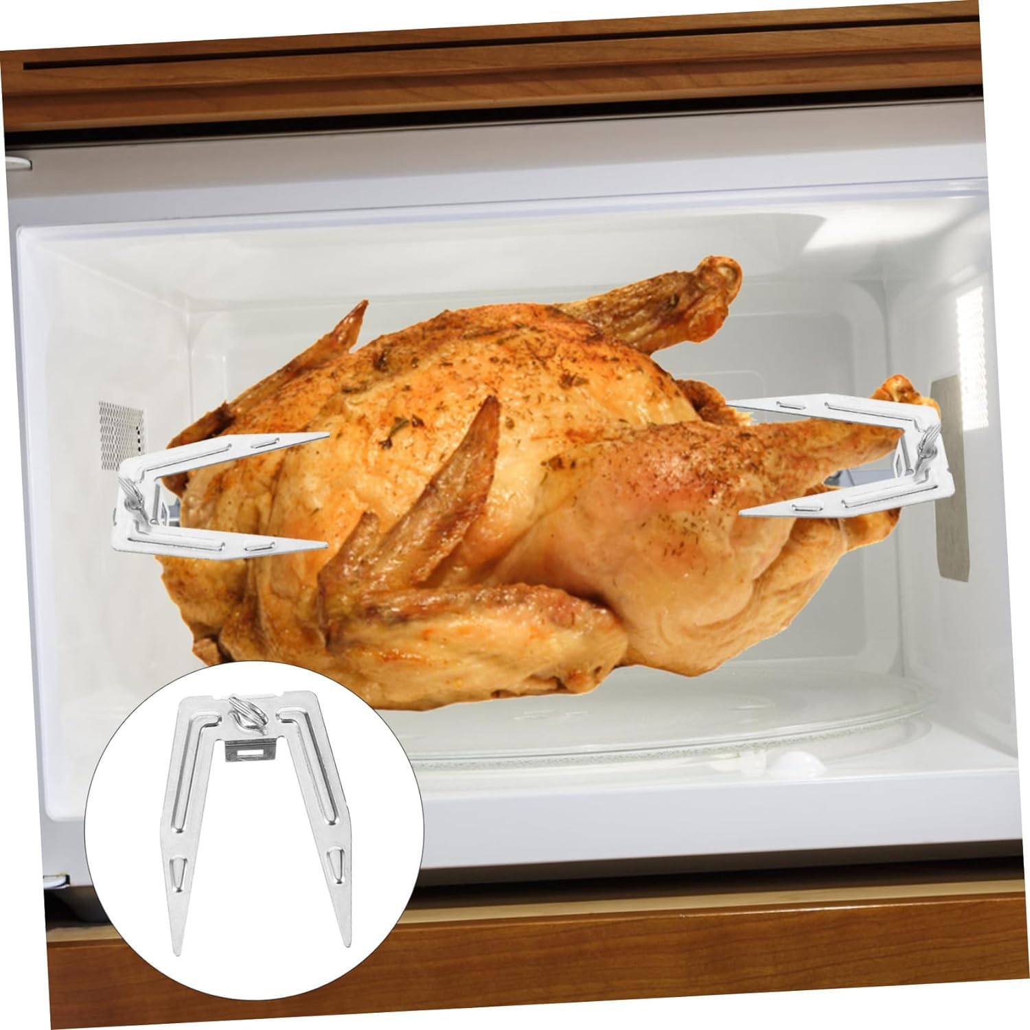 6 Set In Acciaio Inox Friggitrice Ad Aria Forchetta Pollo Arrosto Forchetta Pesce Carne Grigliata Forchetta Agnello Tacchino Forchette Per Griglia Girarrosto Girarrosto Bbq Cucina (argento)