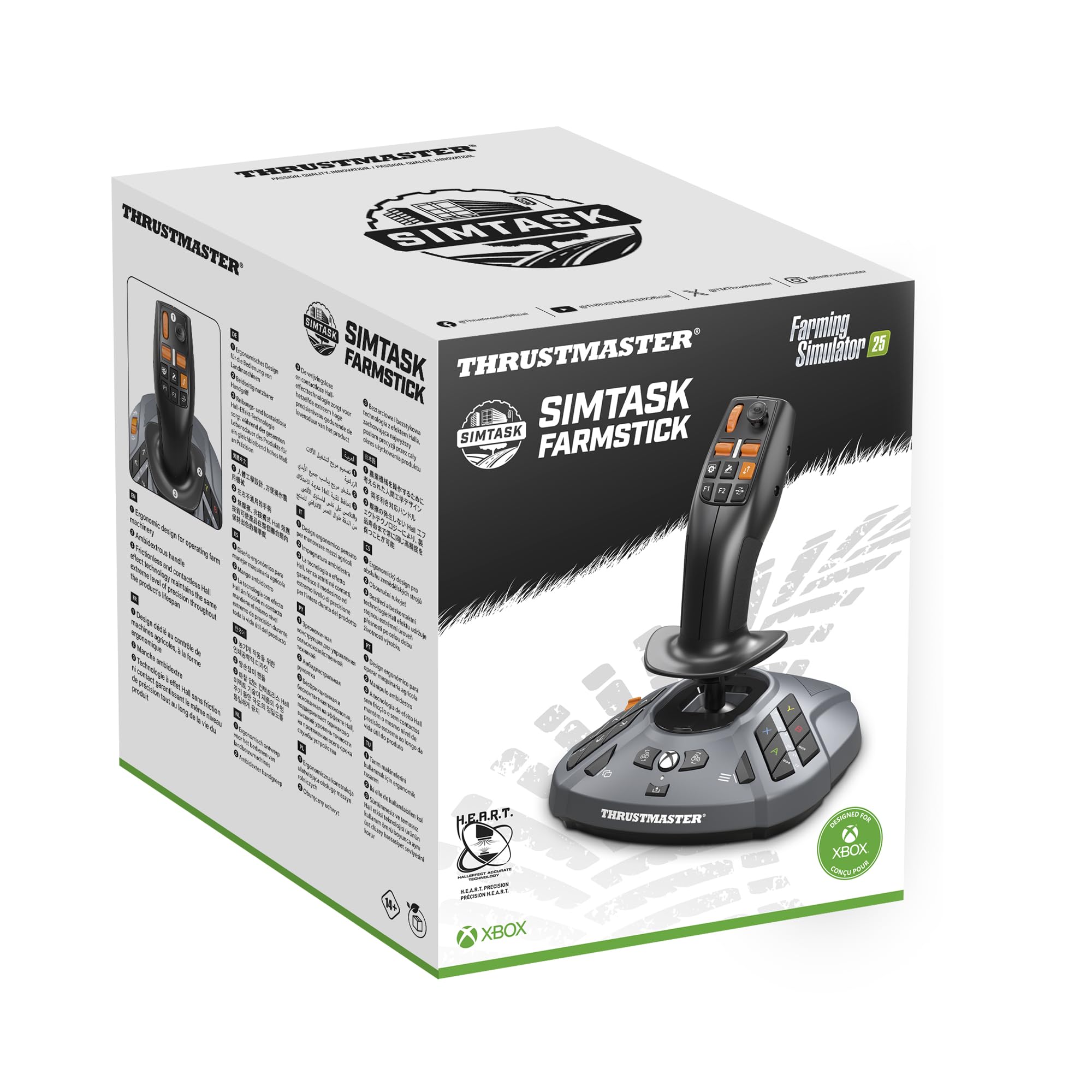 Thrustmaster SimTask FarmStick - Joystick para Simulación Agrícola y Maquinaria Pesada para Xbox Series X|S y PC (33 Botones de Acción, Control de Brazos Hidráulicos, Licencia Oficial) Negro