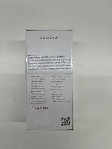 Miniatura 7 de SUPRENT Recortador de bikini para mujer, depilación sin dolor, impermeable, húmedo y seco, afeitadora 2 en 1 para cabello púbico y vello facial,