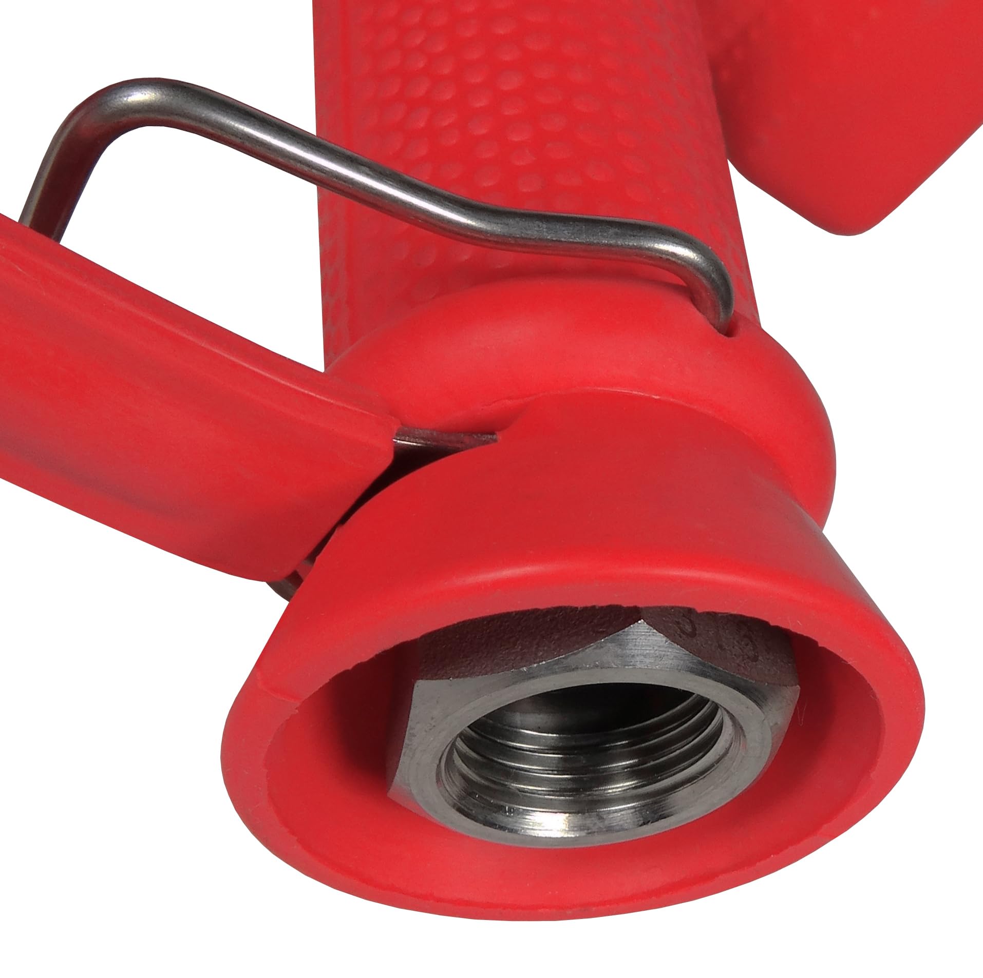 GEKA Pistola de Limpieza Profesional para Agua Caliente (Rojo, máx. 24 Bar, máx. 95°, Regulable sin Niveles, Rosca G1/2, Revestimiento EPDM, Limpieza, Calentador de Agua Caliente, Industria, Comercio