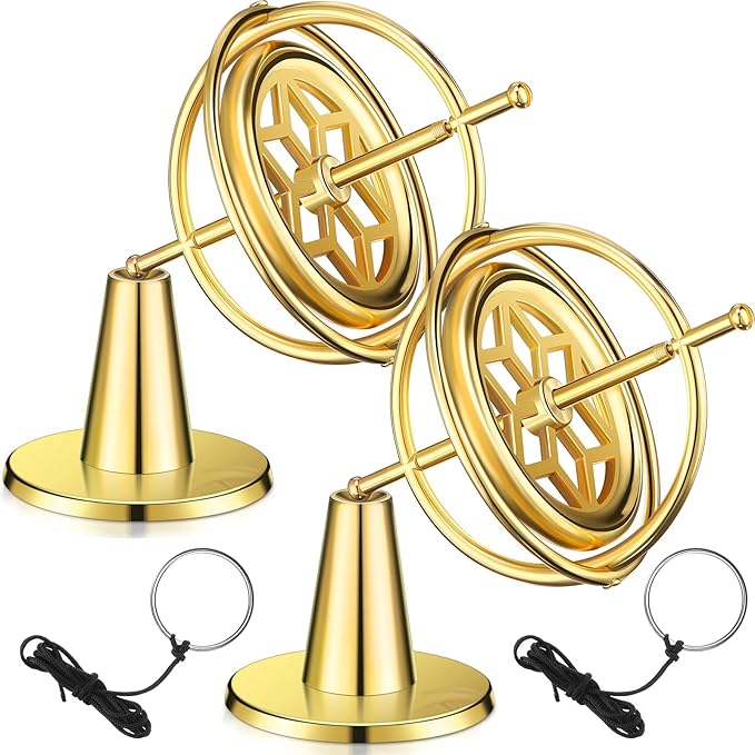2 Packs Gyroscope Toys Metal AntiGravity Gyroscope