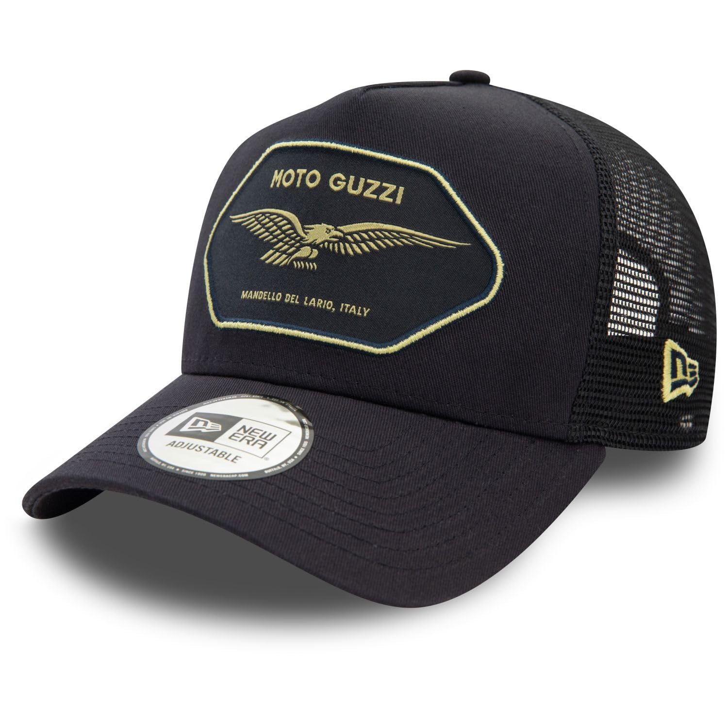 New Era A-Frame Mesh Trucker Cap - Moto Guzzi Navy, azul, Talla única