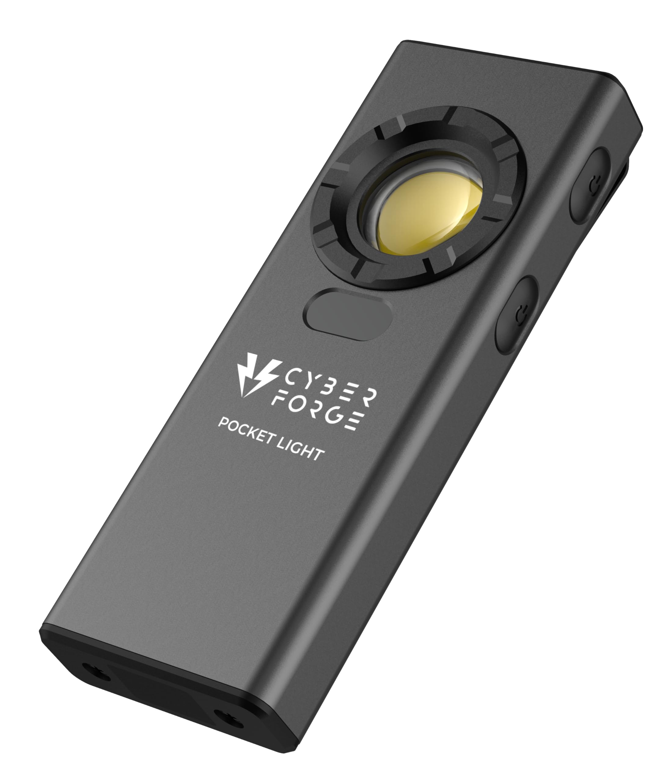 Cyber Tools Rechargeable Work Light 1200 Lumen Flat Flashlight - Tactical EDC Flashlight with Magnet and Pocket Belt Clip for Car, Work, Hunting,