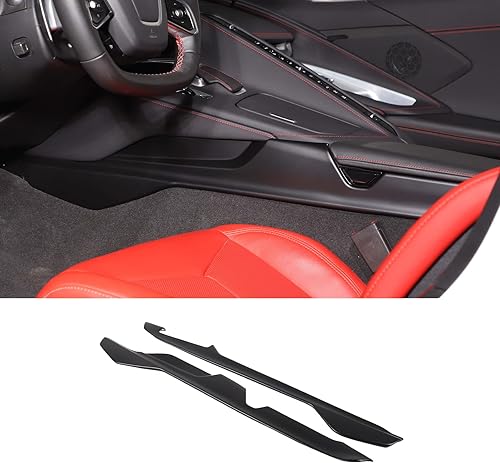 Miniatura 8 de Cubierta lateral del panel de cambios para el interior del automóvil compatible con Chevrolet Corvette C8 Stingray 2020-2023, ABS 2 piezas de