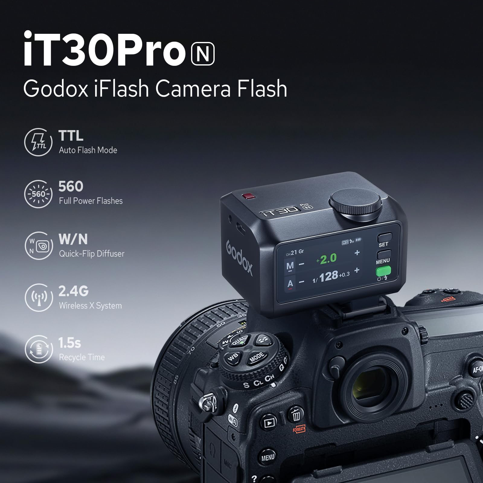 デジタルカメラ godox iT30 pro N Buy Godox iT30 Pro-N Pocket TTL Flash for Nikon Camera: 2.4G