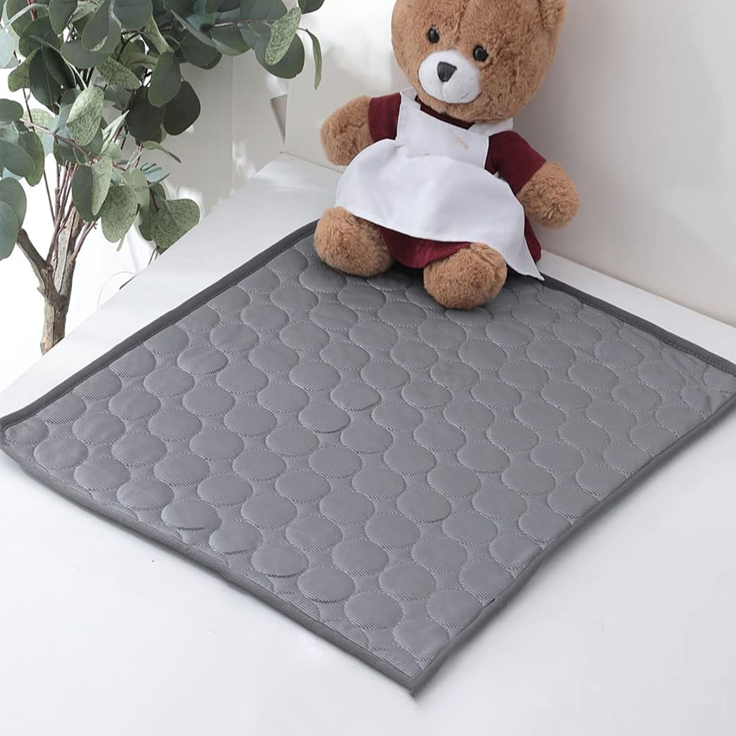 Kuber Industries Rectangular Dog & Cat Bed|Premium Cool Ice Silk with Polyester with Bottom Mesh|Multi-Utility Self-Cooling Pad for Dog & Cat|Light-Weight & Durable Dog Bed|ZQCJ001DG-L|Dark Grey (B0BPHVM8D9) Amazon Price History, Amazon Price Tracker