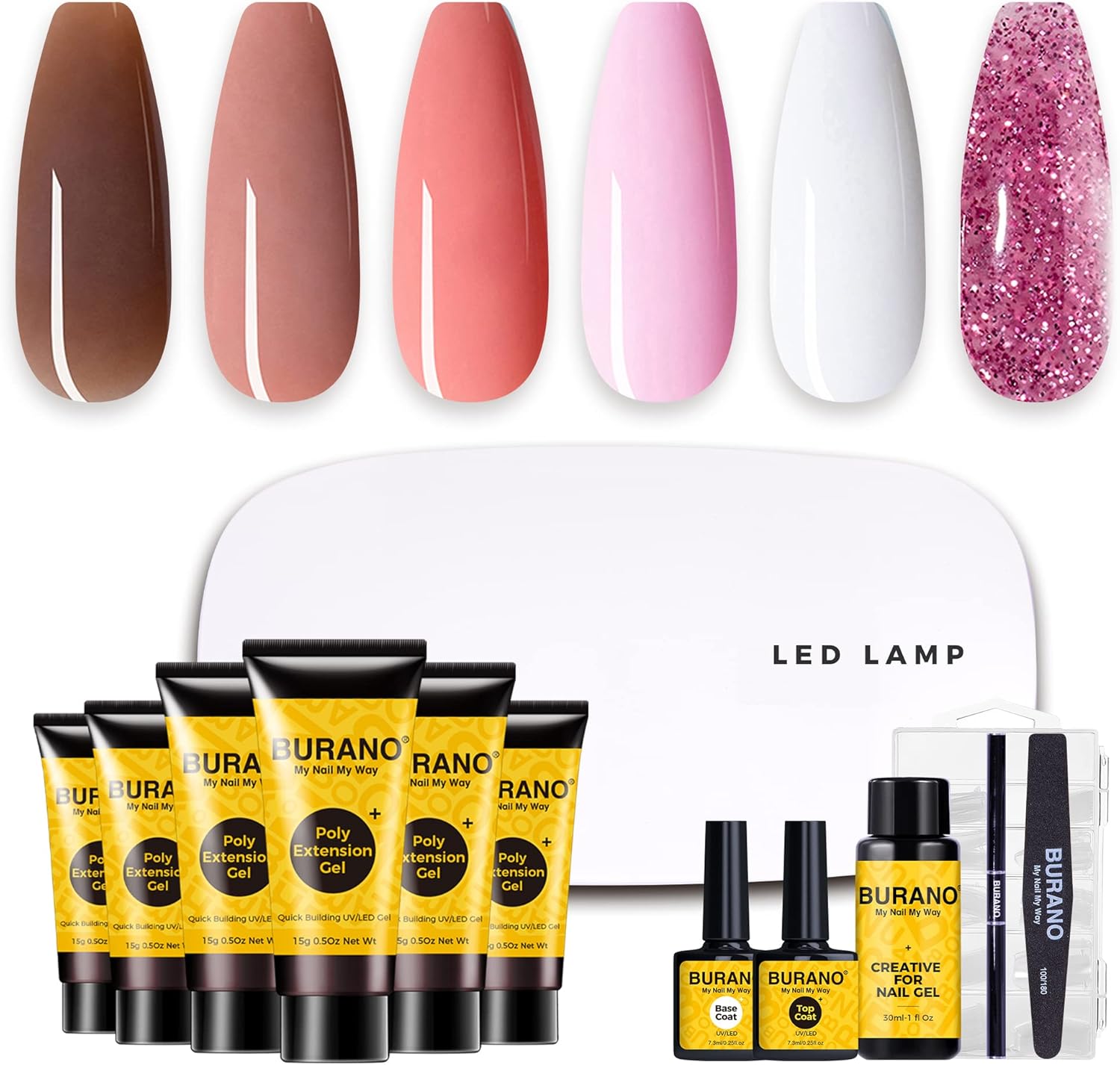 BURANO Poly Nail Extension Gel Kit Poly Extension Gel Kit Nail with