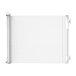 Retractable Baby Gate Perma Child Safety 33 Tall x 71 Wide, Mesh, for Stairs, Doorways, Dogs, Pets, Indoor, Outdoor, One-Handed Operation, Locking, Easy Install, Hardware Mount, White