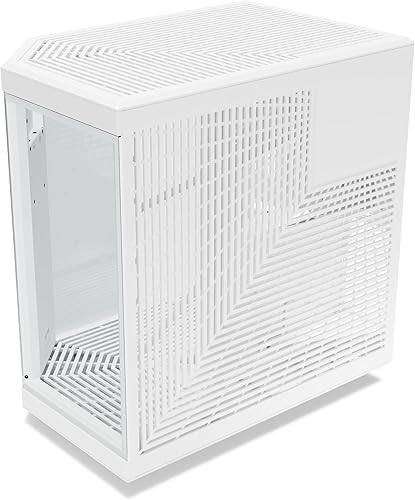 Vista 70 de HYTE Y60 - Moderna caja para juegos ATX de torre media con doble cámara panorámica de vidrio templado y cable elevador PCIE 4.0 incluido