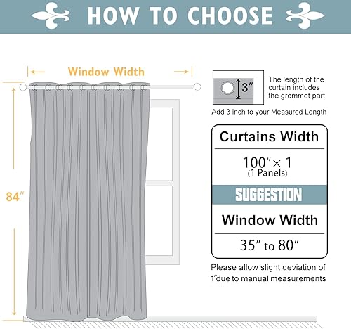 Miniatura 6 de ChrisDowa Cortina opaca separadora de ambientes, oscurecimiento de habitación y privacidad, para puerta corrediza, dormitorio, ventana, puerta de