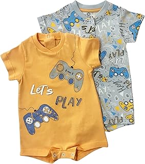 طقم سالوبيت بكباسين بنصف كم وطبعة أشكال من قطعتين للأولاد من لومكس (عبوة من 1 قطعة)