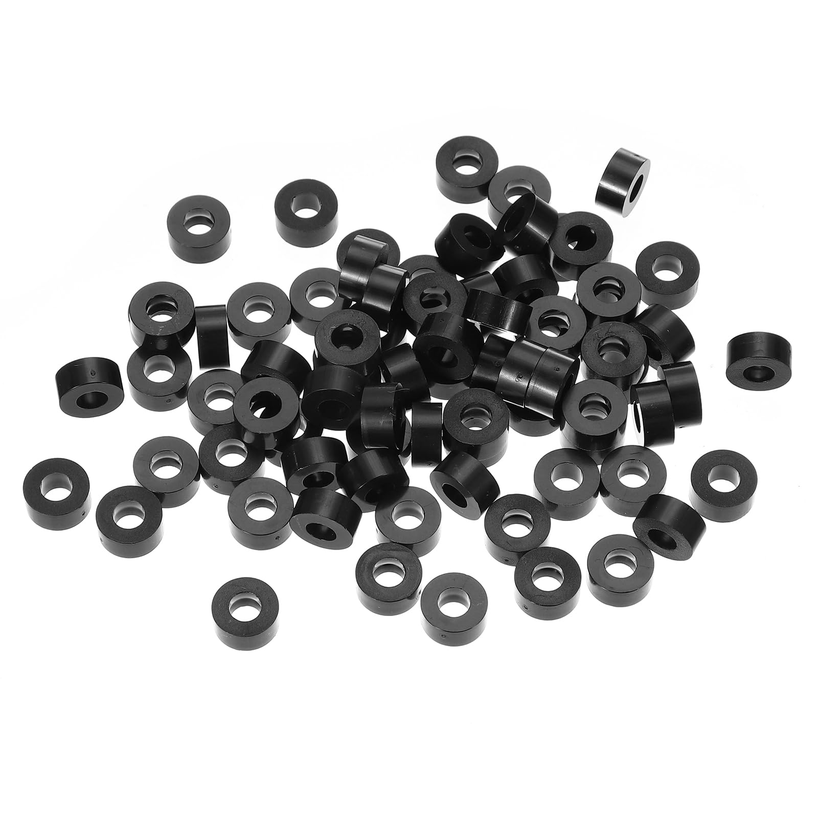 PATIKIL M5 Black ABS ID 5.2mm,OD 11mm,Length 5mm, Nylon Round Spacer Washers