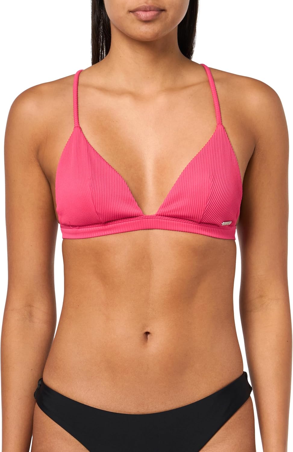 HUGO Womens Hami Bow Detail Triangle Bikini Top X-Small Watermelon Pink