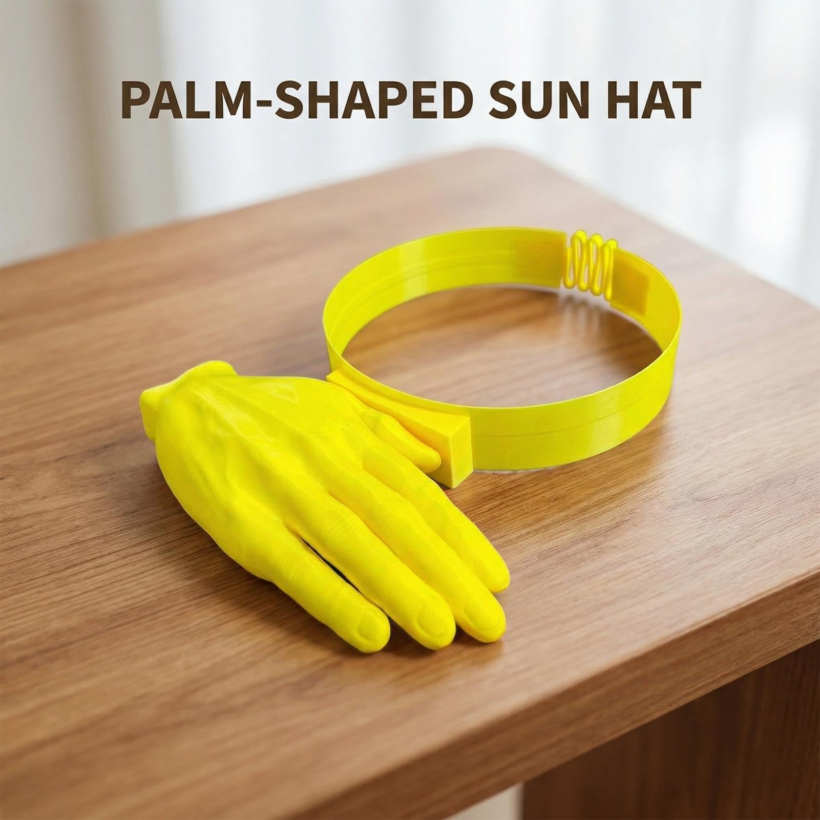 Visera Solar en Forma de Mano, Sombrero Sol Divertido Impreso 3D, Novedad Visera de Golf Manos Libres con Correa Ajustable, para Fotos, Verano en la Playa y Viajes — view 4