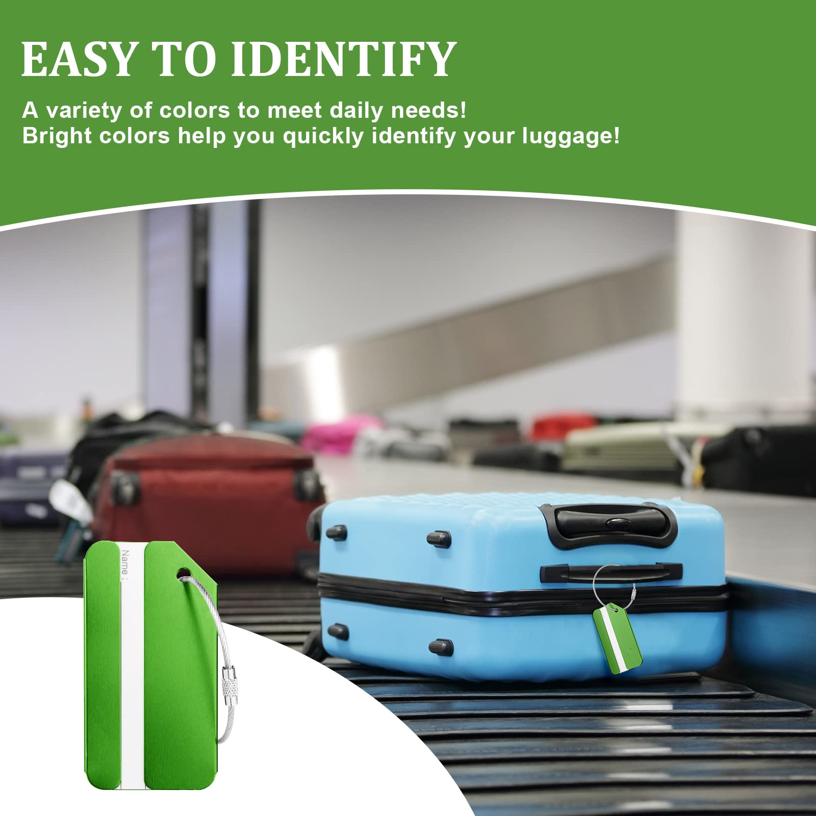 Drfeify Étiquette De Bagage De Voyage, 7 Pièces/Ensemble