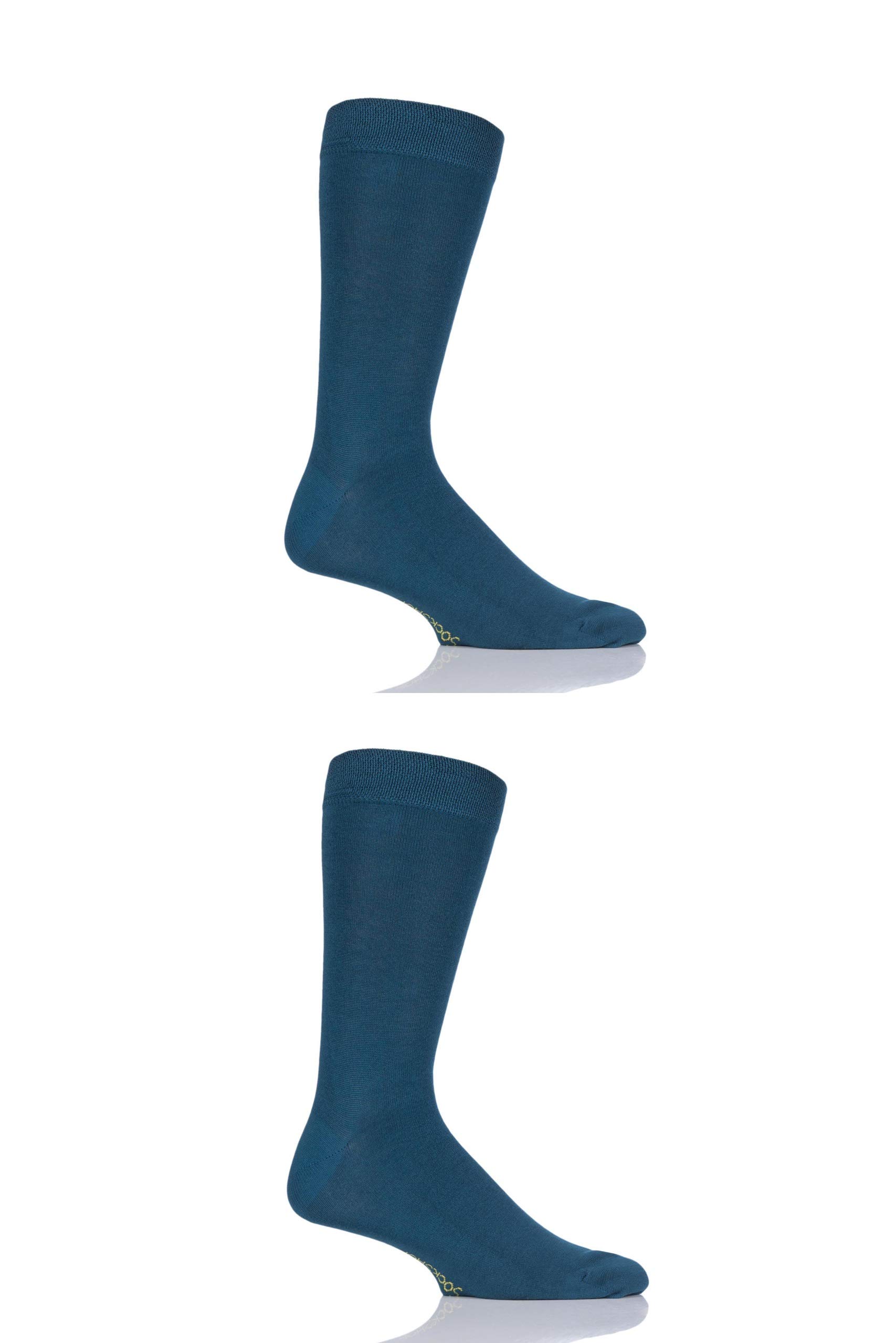 Sockshop Men's Evergreen And Ladies Plain And Striped Colour Burst Bamboo Socks With Smooth Toe Seams Pack Of 2 4-8