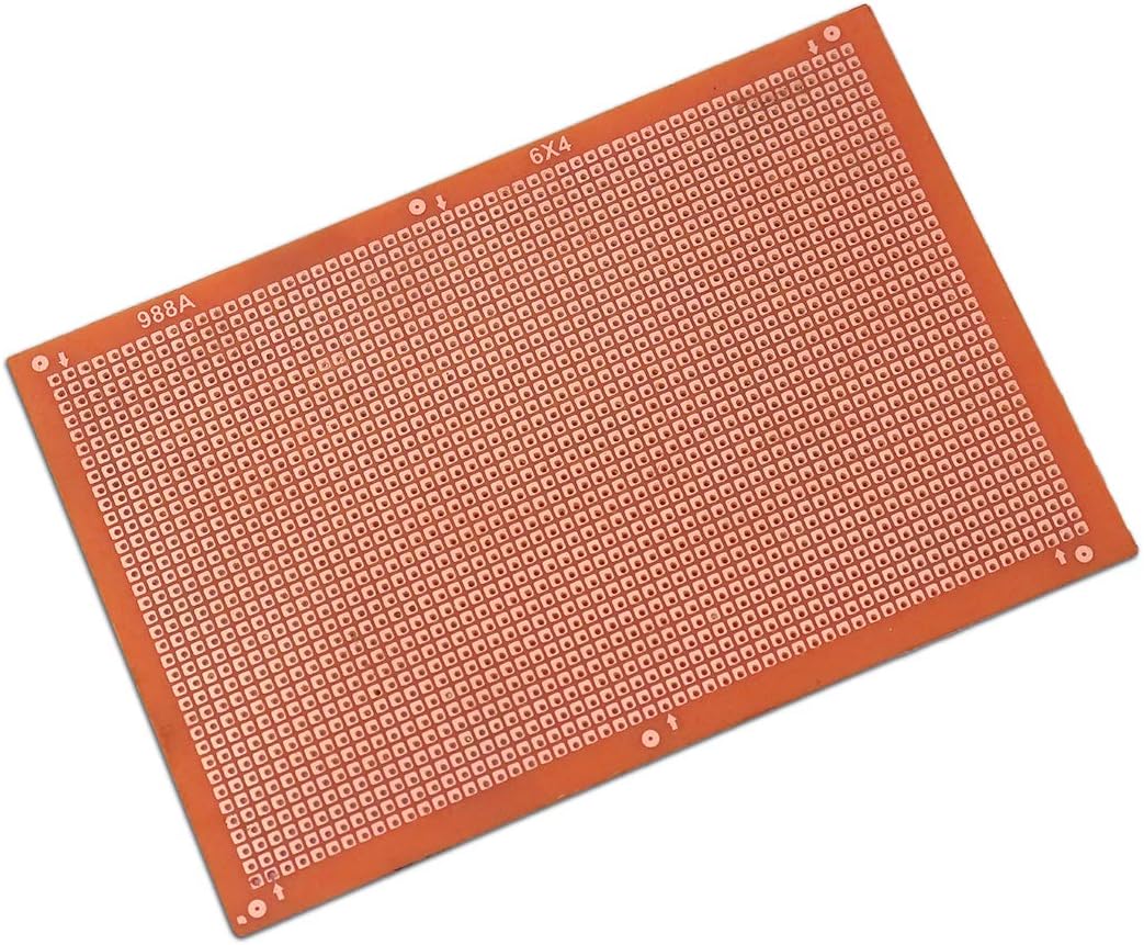 2PCS Paper Composite PCB Boards (6cm x 4cm) Universal Breadboard Single Sided Printed Circuit Board for Prototyping and Electronic Making