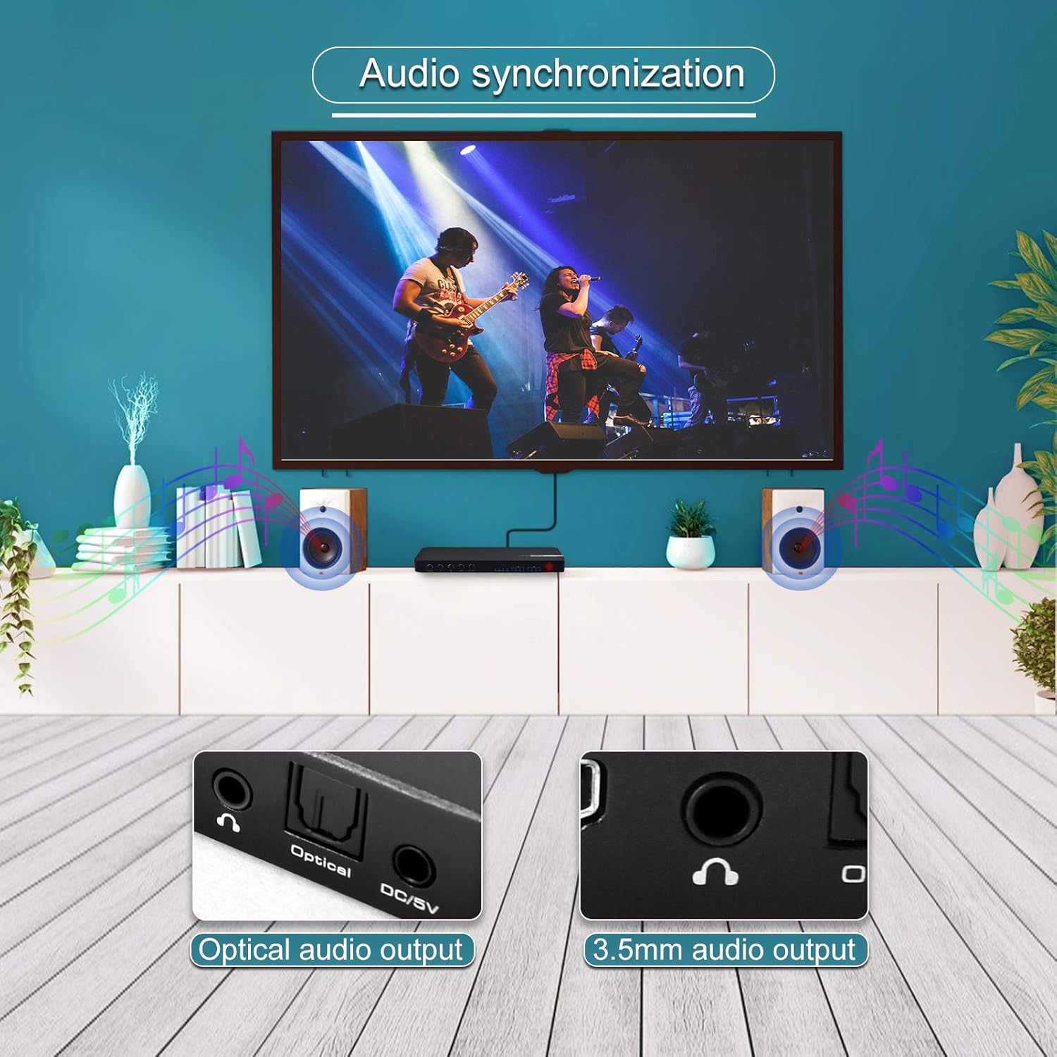 Tech Deals 🔥 4K Hdmi Matrix 4x2 Hdmi Matrix Switch with Optical 3.5mm Audio Output Hdmi 2.0 4k Matrix Switch with IR Remote Control