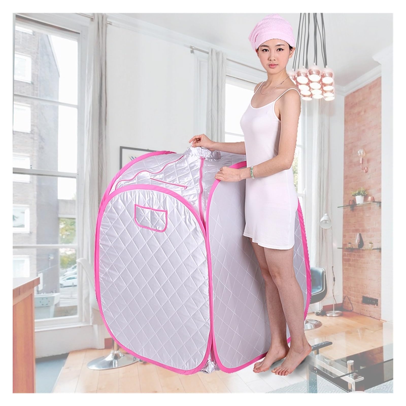 Sauna da casa, neratore portatile pieghevole for cabina sauna a e, box for tenda SPA senza e for il rilassamento del corpo di perdita di peso di una o due persone