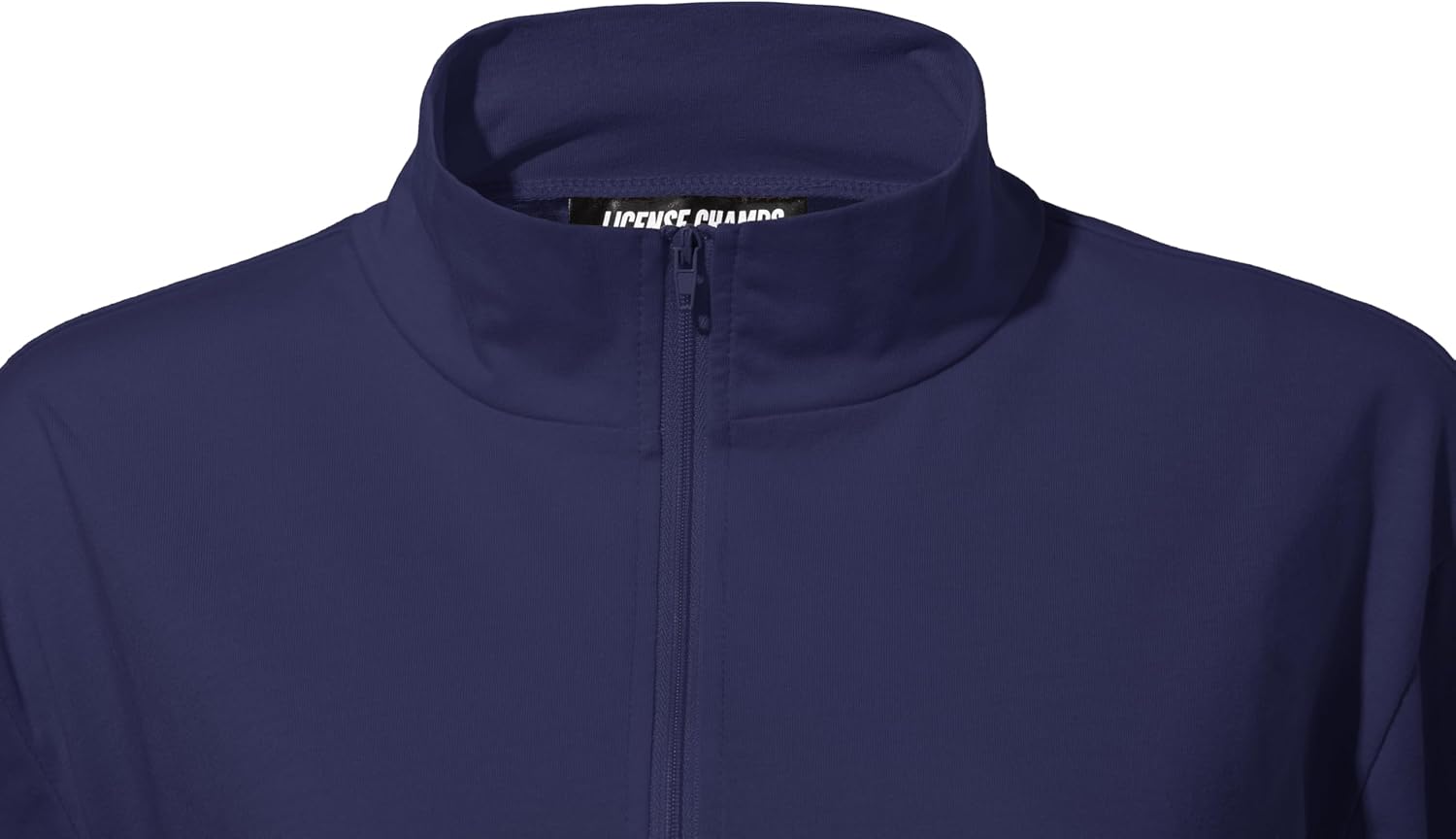 License Champs Men Quarter Zip Up Pullover | Lightweight Mock Neck Sweatshirt Casual Long Sleeve Polo Shirt
