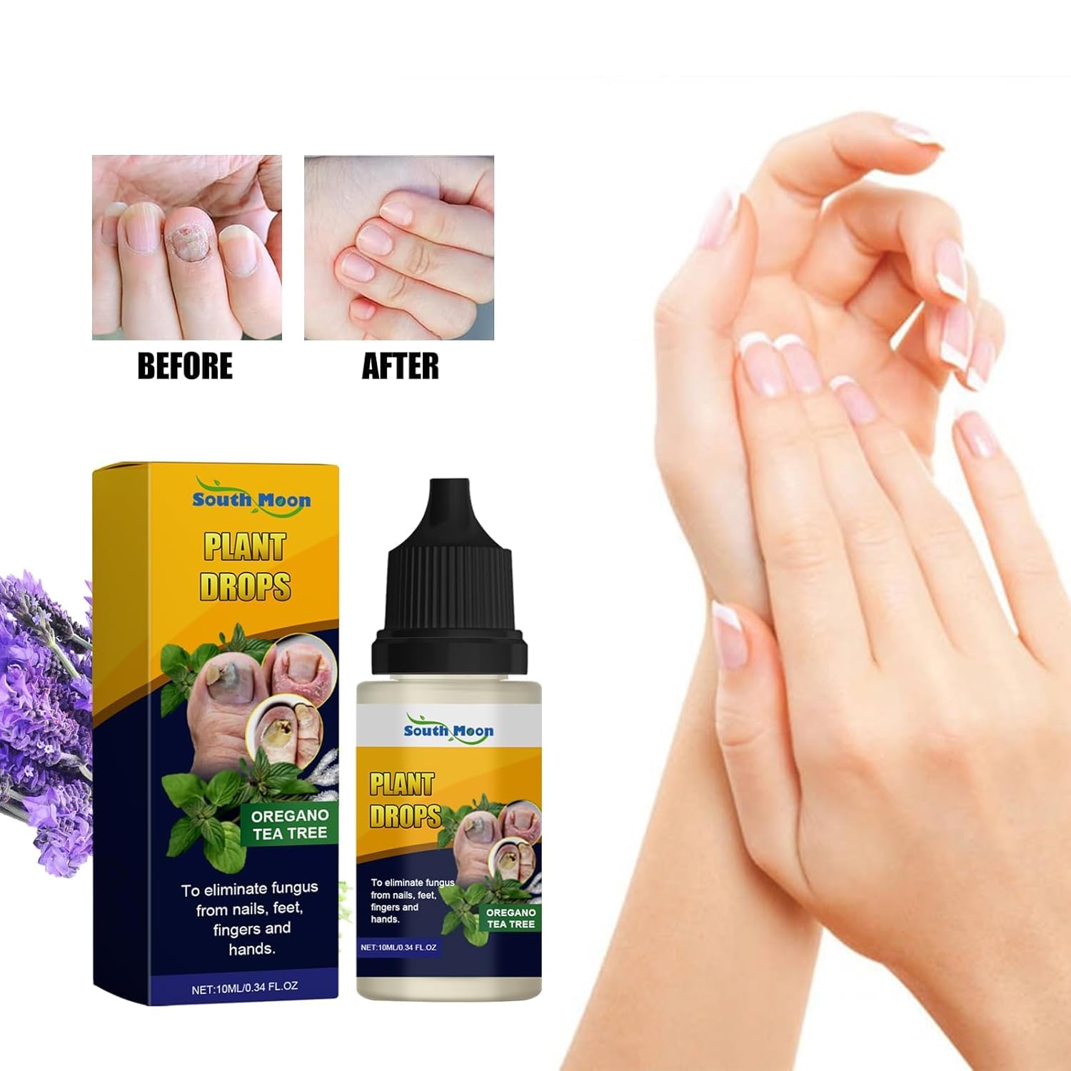7 Day Nail Treatment, Nail Strengthener and Growth & Oregano Tea Tree Oil for Toenail: Safely and Gently, Daily Maintenance