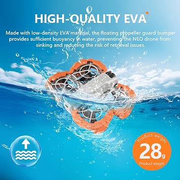 Propeller Guard Protector Buoyancy Anti-Collision Rings Compatible with DJI NEO Drone, Propellers Paddle Protection Bumper Rings for DJI NEO Drone Accessories, Orange