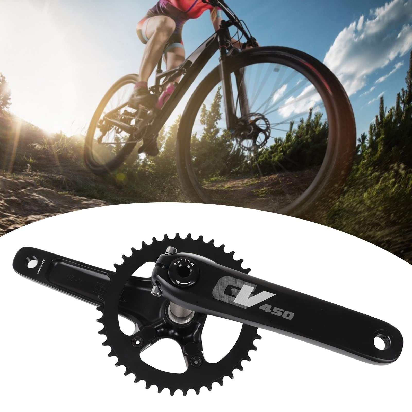 Korba rowerowa 42T Wydrążona zintegrowana tarcza rowerowa 170 mm Mechanizm korbowy Ulepszony czarny do rowerów szosowych
