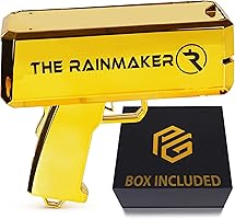 Money Gun & Gift Box/Case | Gold Money Gun Shooter | Cash Cannon | Money Heist Costume | Money Shooter Gun for Real...