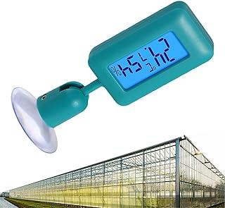 Hygrometer Thermometer, Thermometer Hygrometer Range -4 to +140 Temperature, 10 to 99 Humidity, 2 in 1 Mini Hygrometer Thermometer Digital LCD Monitor, Rotational Humidity Thermometer Gauge for Humidor, Greenhouse, Garden