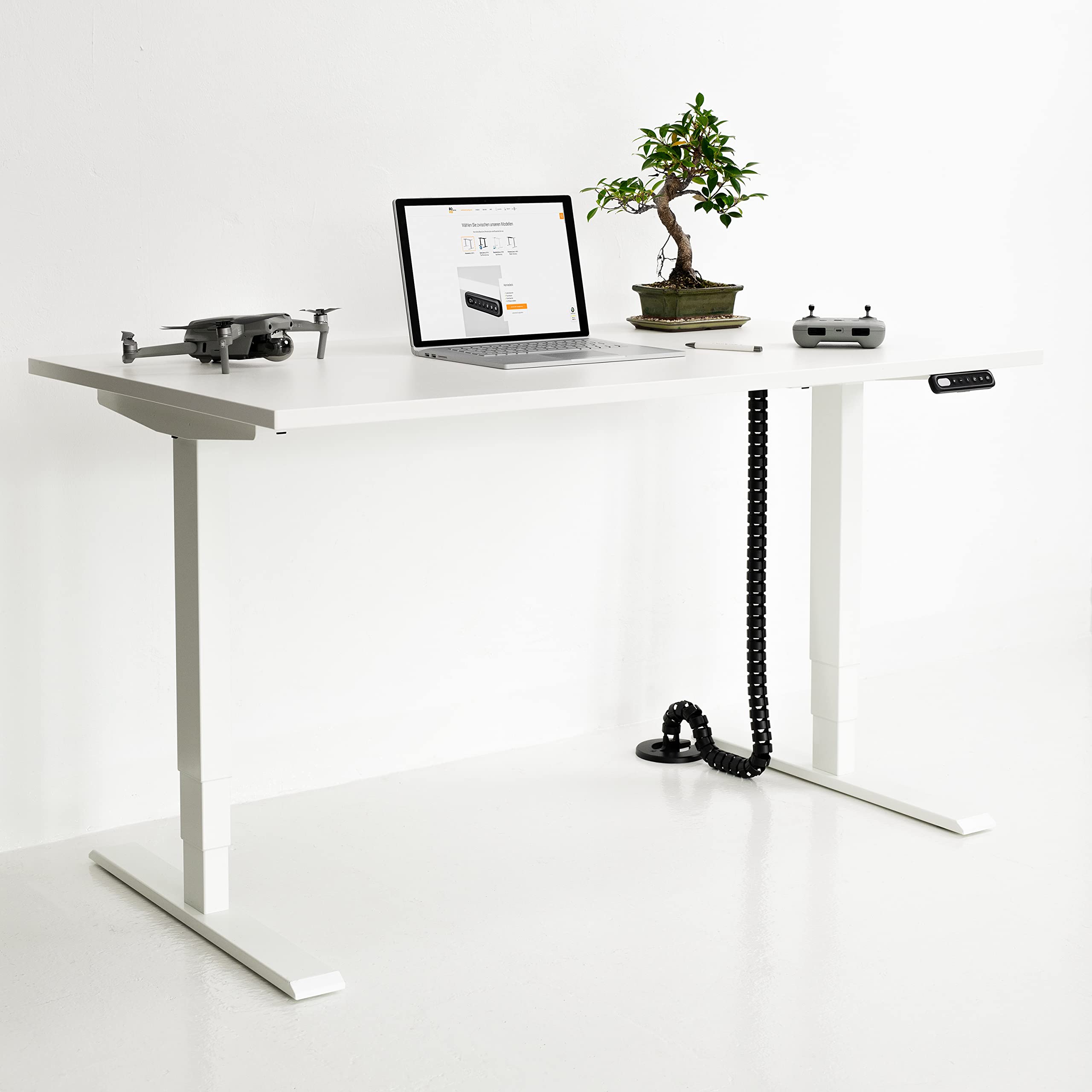 boho office® Chaîne de câbles Slim Line 2.0 pour bureaux assis-debouts avec 62 éléments flexibles…