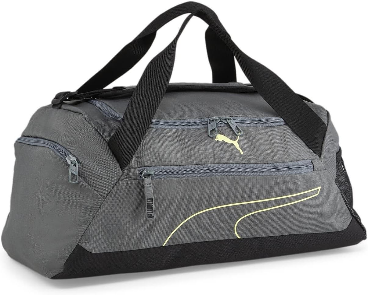 PUMAMale - Unisex Fundamentals Mineral Gray-Lime Sheen Sports Bag Size One Size