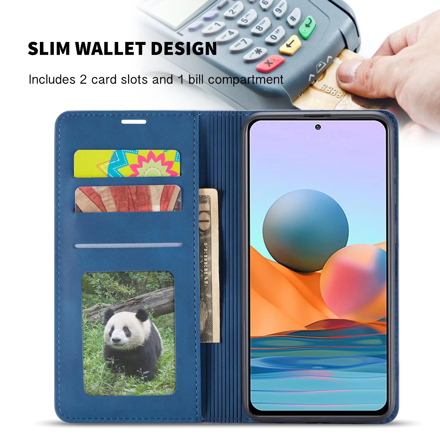 Tenphone Cover Portafoglio Per Xiaomi Redmi Note 9s/9 Pro Max: Protezione E Stile In Una Custodia A Libro! - 3