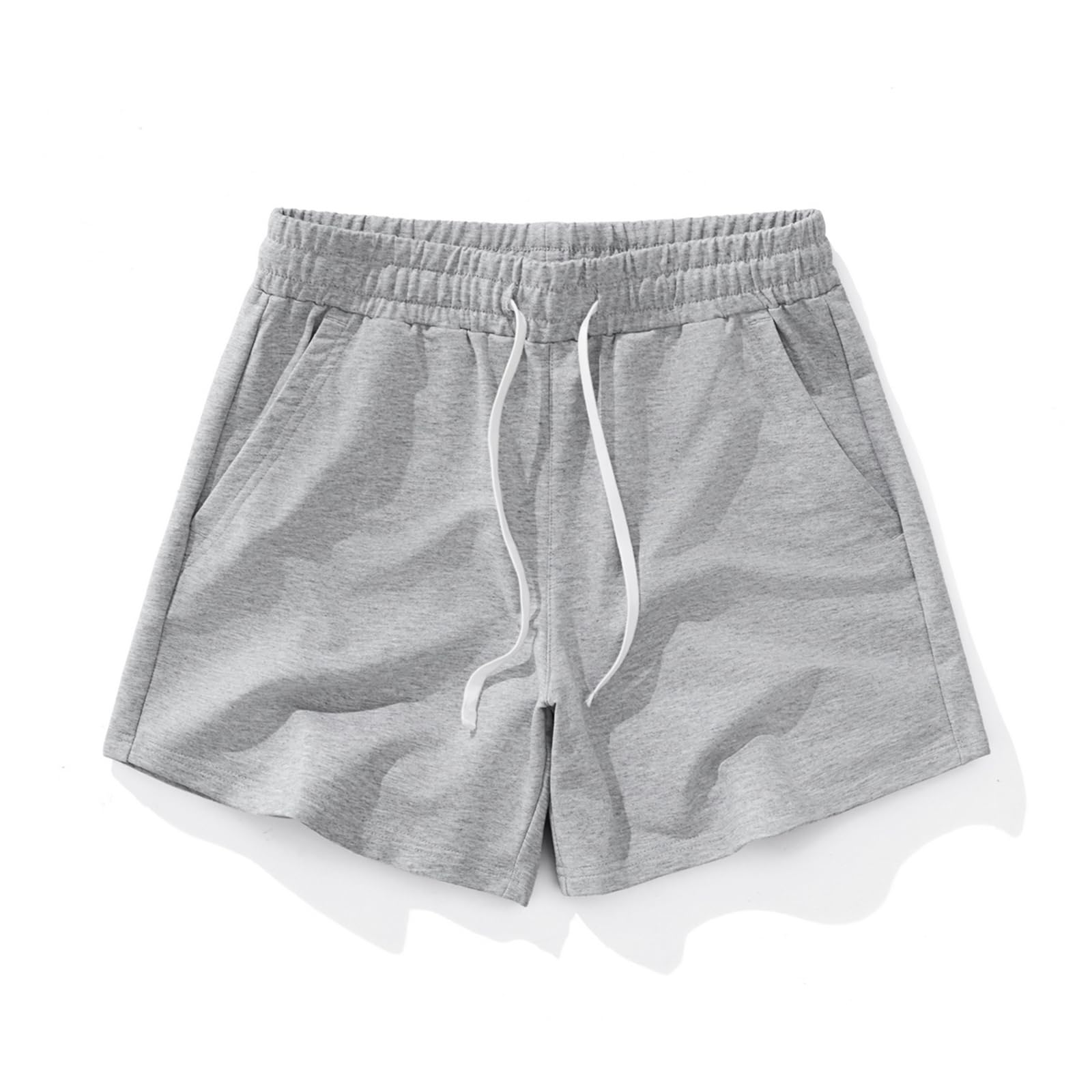 AIMPACT Mens Athletic Gym Shorts 5/5.5 Inch Cotton Casual Shorts Elastic Waist Joggers Sports Sweat Shorts with Pockets