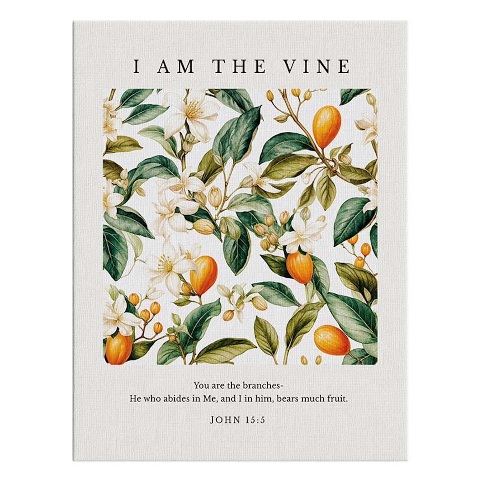 P. Graham Dunn Mini Canvas, 5" x 7", I Am the Vine