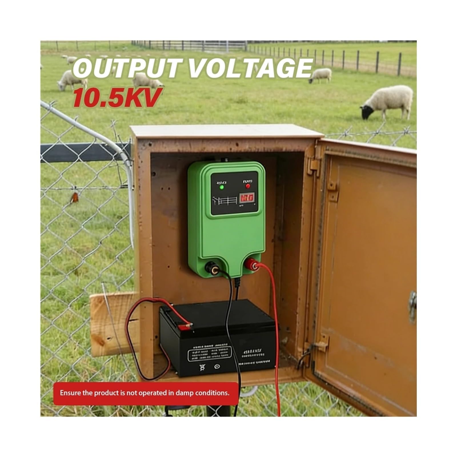 Elettrificatore for recinti elettrici a impulsi ad alta tensione - neratore di controller for recinti for bestiame resistente for recinzioni di ranch da pascolo