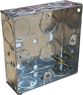 Single Metal Back Box 25mm Flush Wall Pattress / 1 Gang Electrical Socket Switch